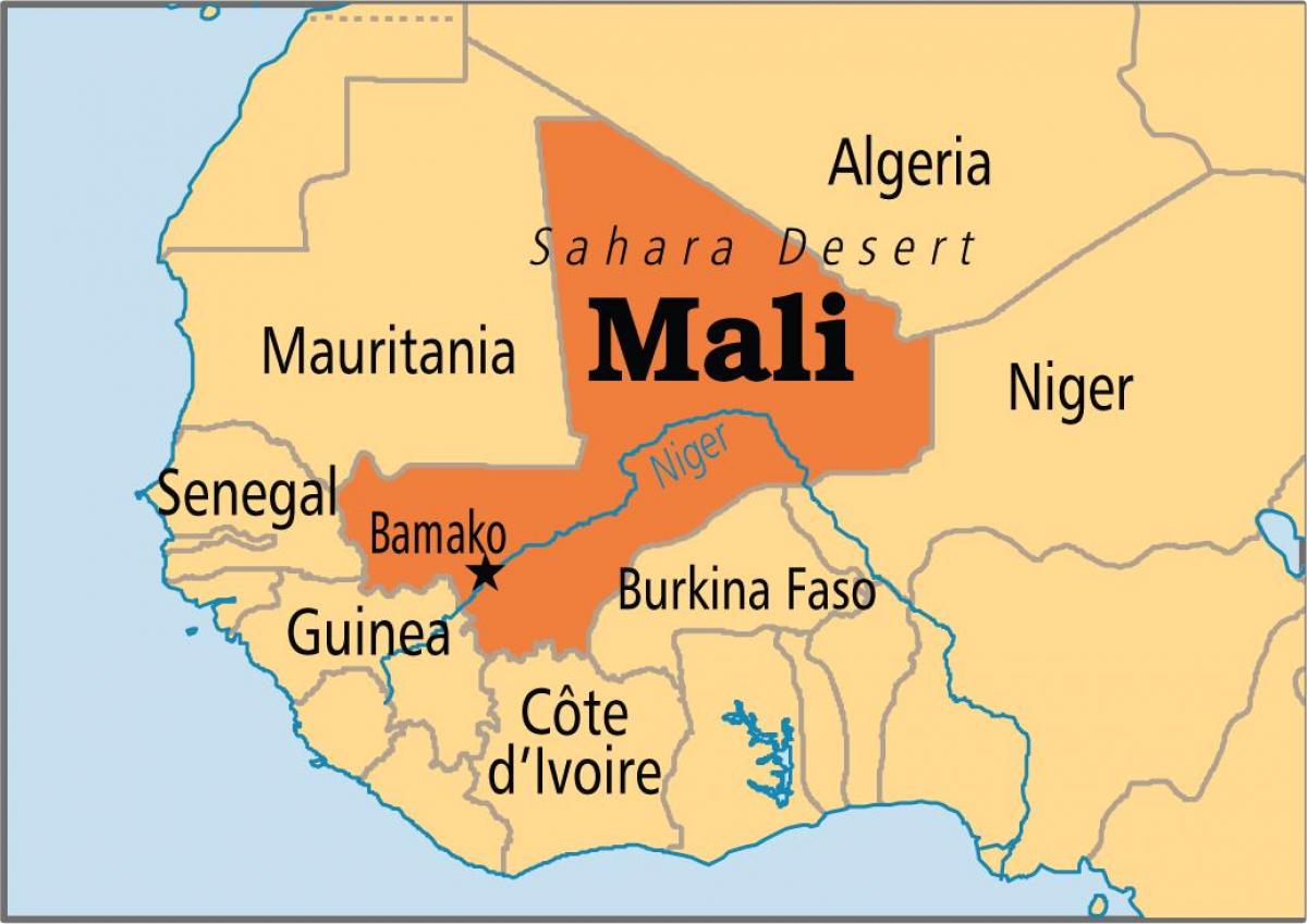 La carte de bamako, Mali