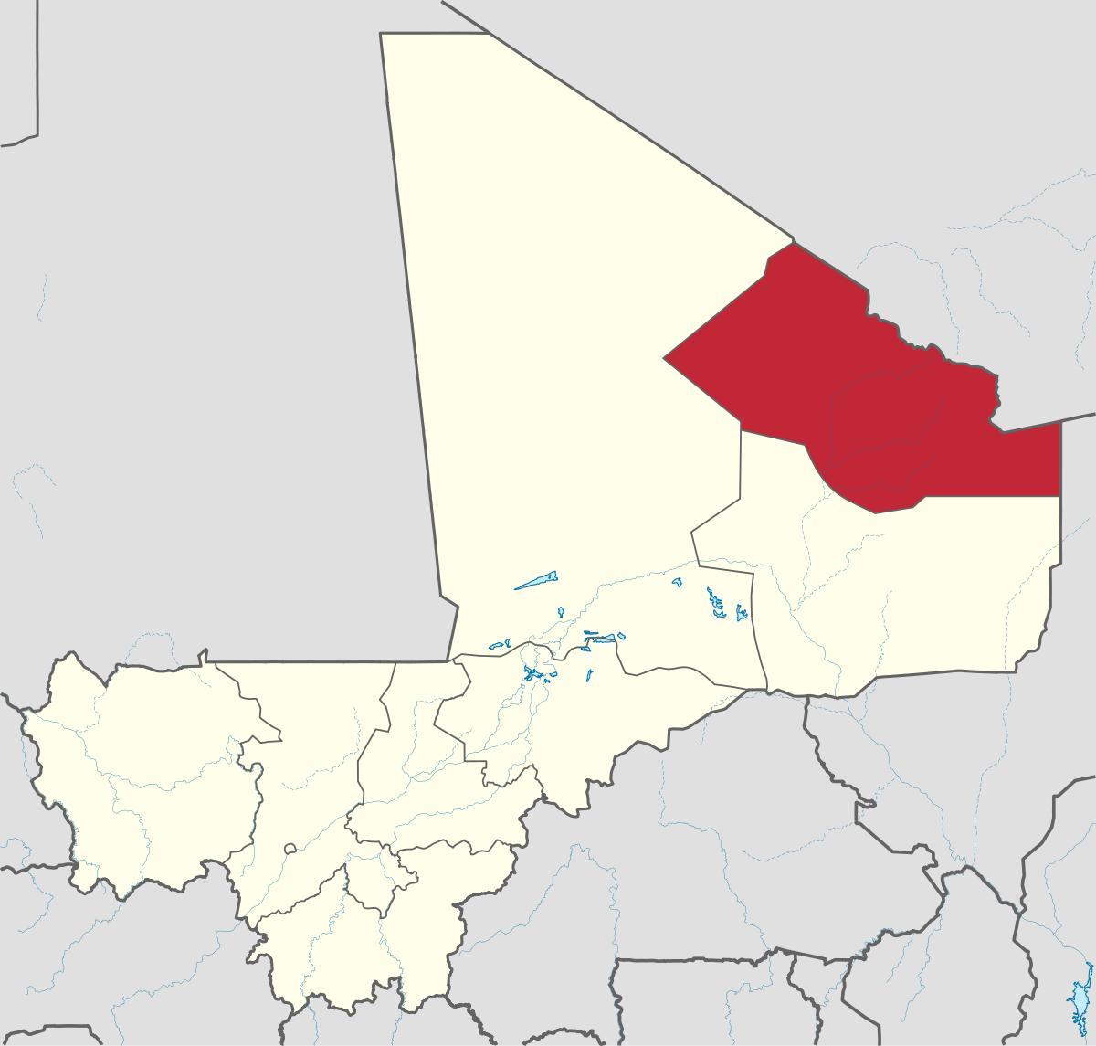 Carte de kidal au Mali