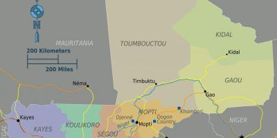 Carte du Mali régions